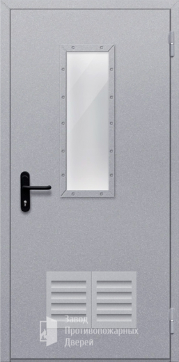 Фото двери «Однопольная со стеклом и решеткой» в Куровскому